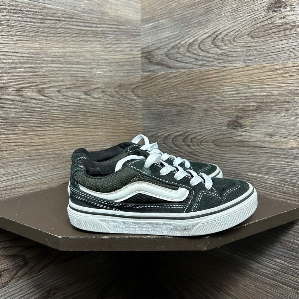 Vans Black and White Kids Sneakers